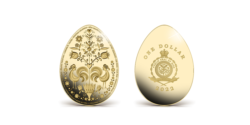 Påskeegg belagt med 24 karat gull Påskeegg belagt med 24 karat gull