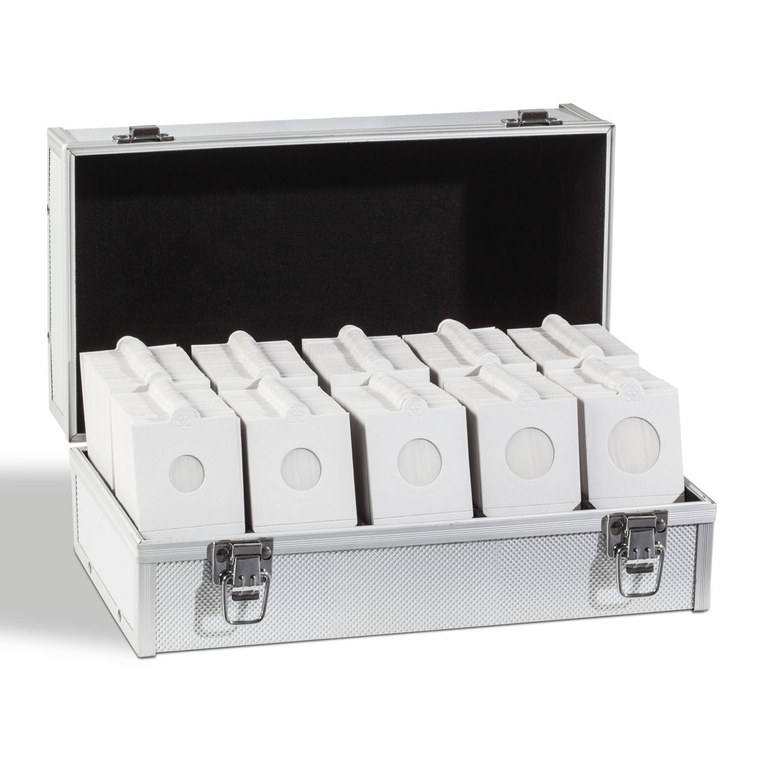 Praktisk koffert til Hartberger myntrammer inkl. hvite myntrammer