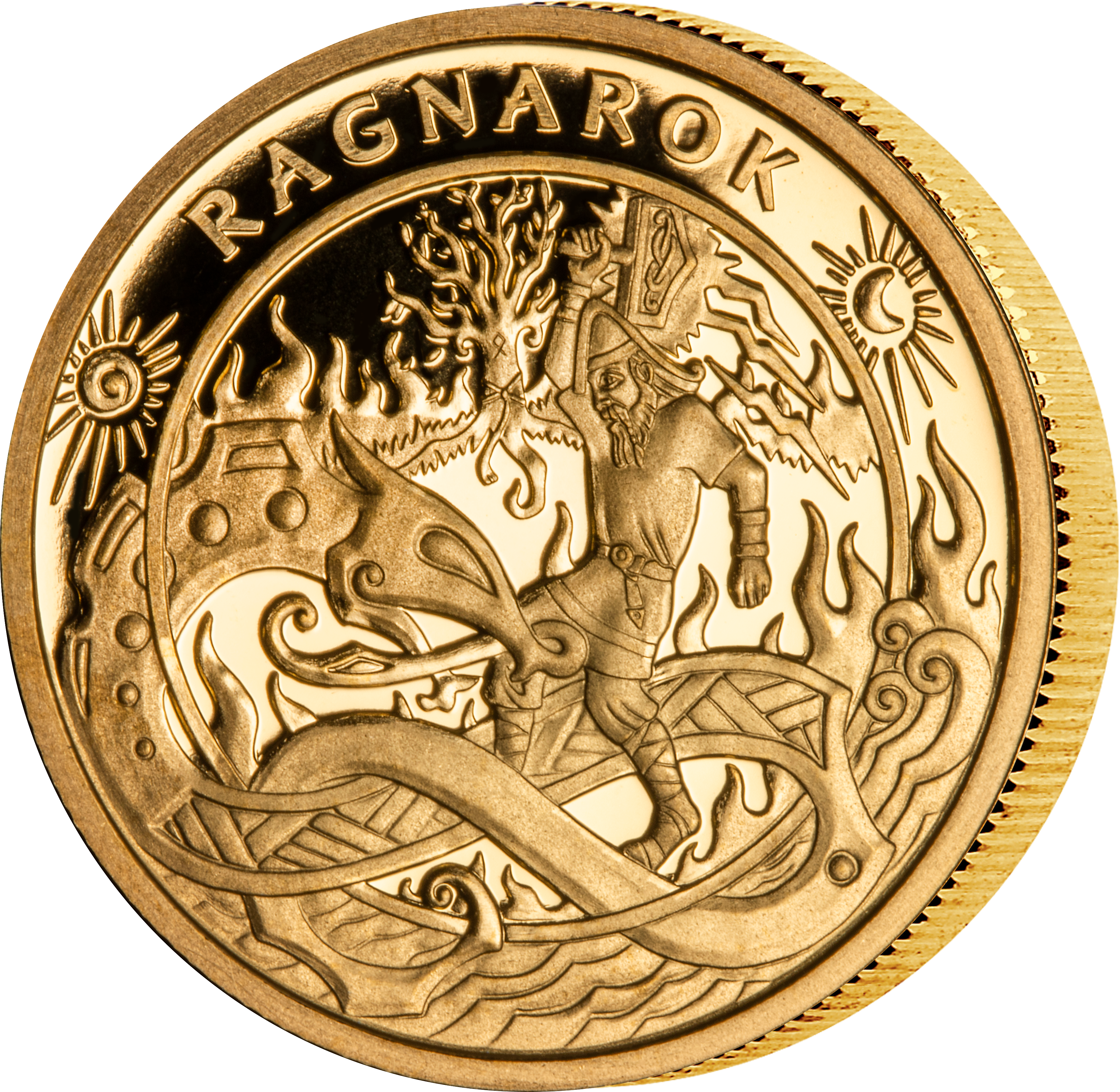 Vikingmynten Ragnarok i gull Vikingmynten Ragnarok i gull