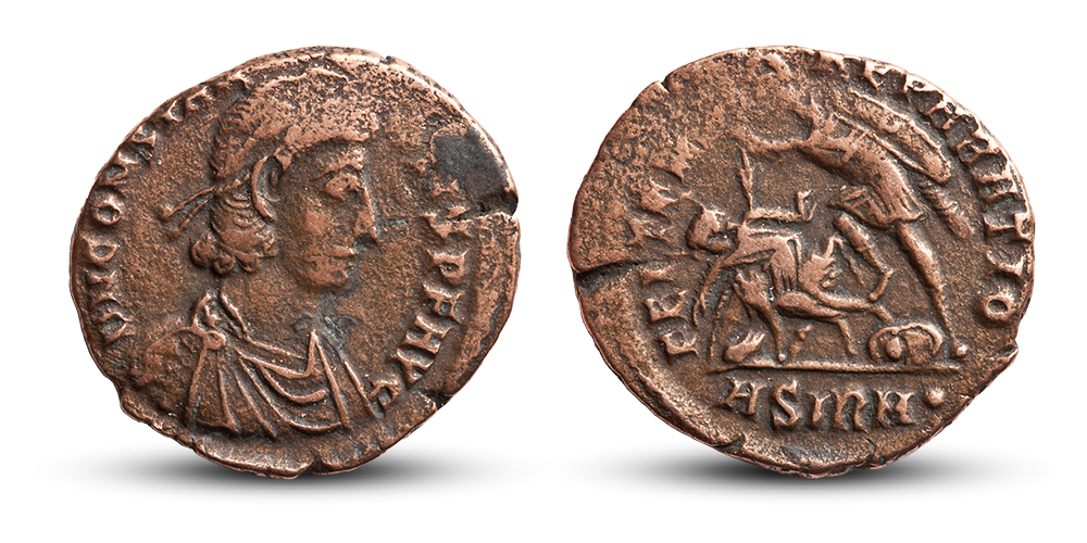   1700 år gammel ekte romersk mynt!