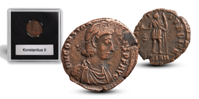 Konstantius II bronsemynt 348 - 356 e.Kr