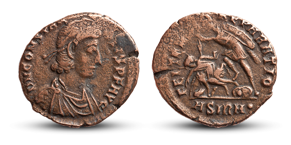 Nesten 1700 år gammel originalmynt fra Romerriket