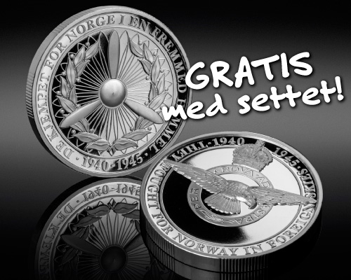 Gratis Royal Air Force medalje med første mynt i samlingen