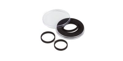 Runde myntkapsler med fleksibel indre diameter - fra 29-76 mm indre diameter - 2-pakk