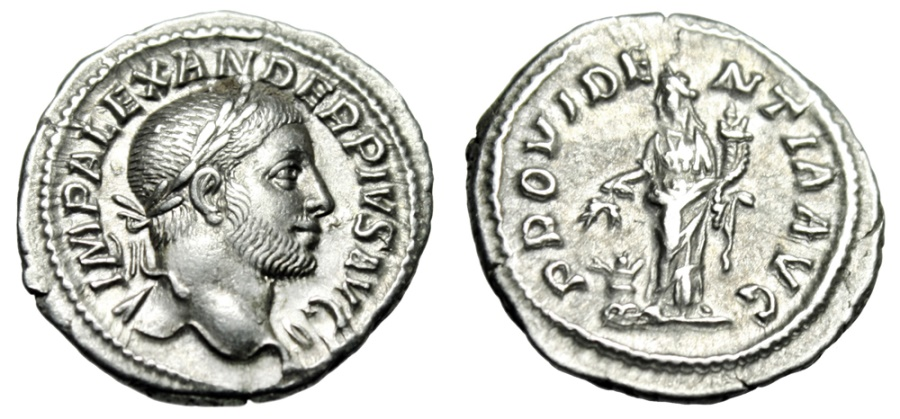 Severus Alexander denarius mynt