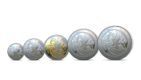 Sovereign sølv 5-myntsett