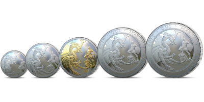 5 mynt sølv Sovereign sett -  2020 utgave