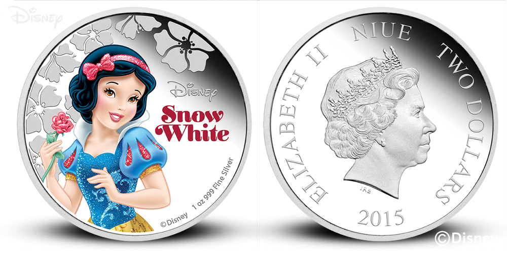 Snøhvit minnemynt 2015 Niue Snøhvit minnemynt 2015 Niue