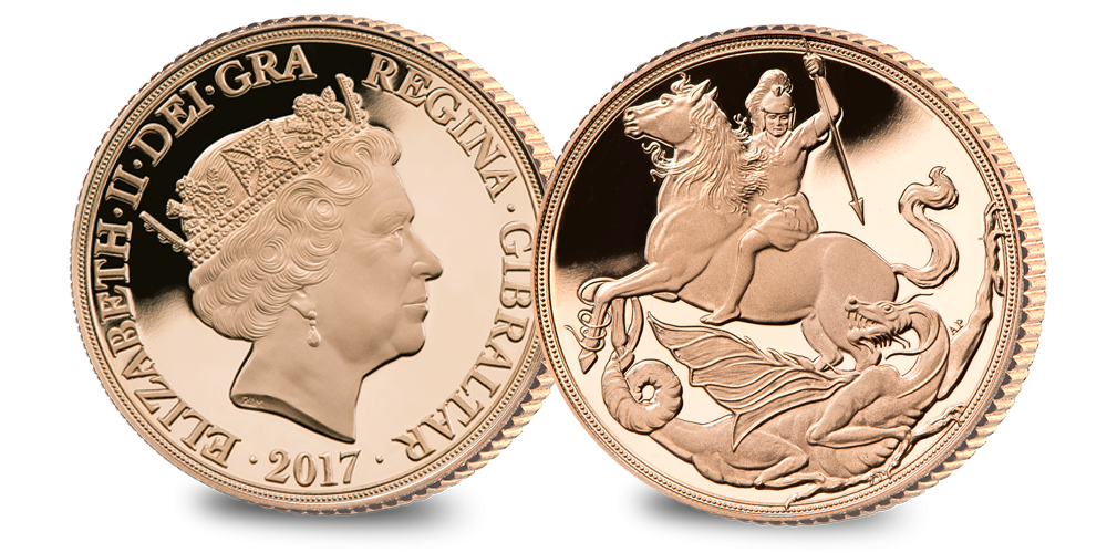 Sovereign gullmynt Gibraltar Sovereign gullmynt Gibraltar