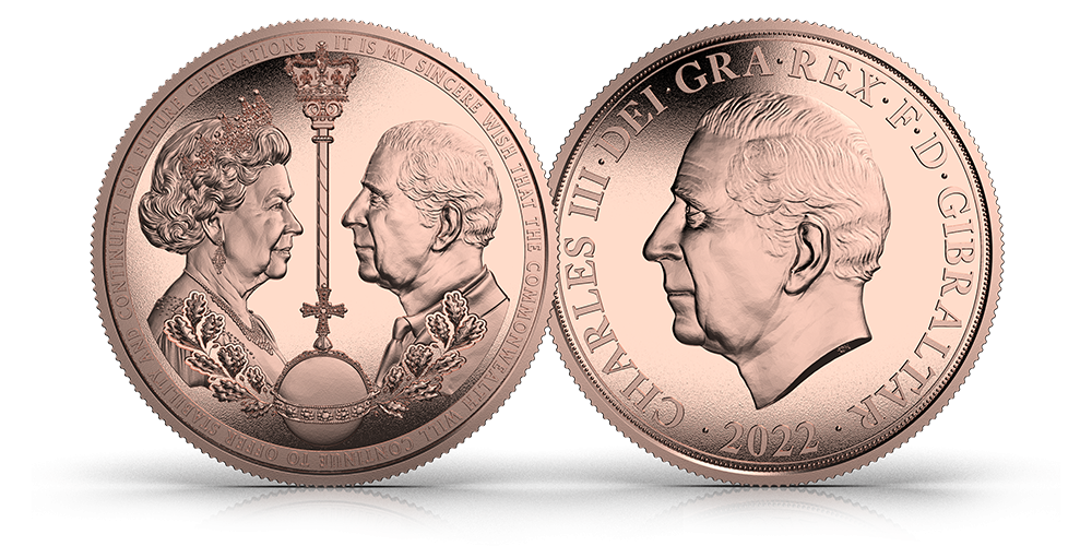 Passing of the crown quarter Sovereign Passing of the crown quarter Sovereign