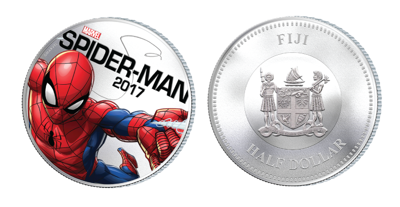 Spiderman Marvel minnemynt med innebygget lys Spiderman Marvel minnemynt med innebygget lys