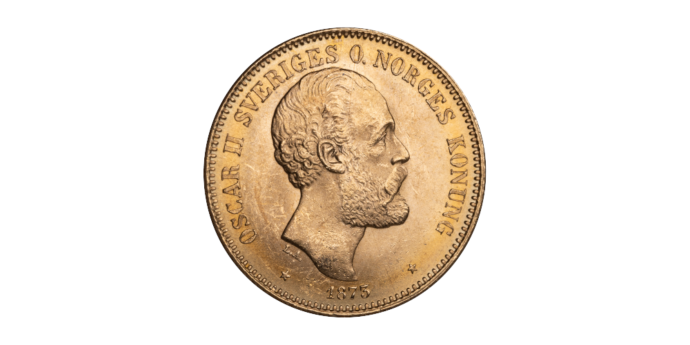  20 kronor Oscar II 1873 advers
