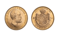  20 kronor Oscar II 1873 advers og revers