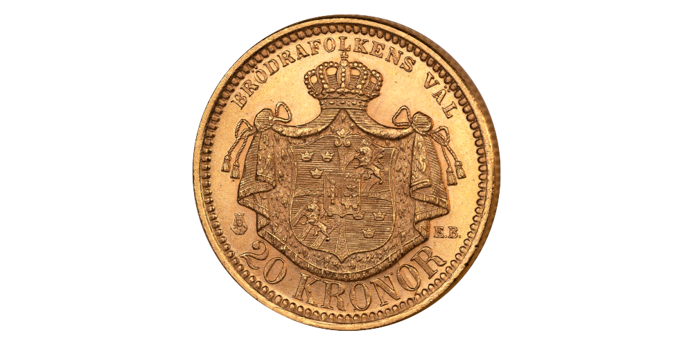 20 kronor 1898 revers
