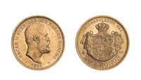 20 kronor Oscar II 1901 advers og revers