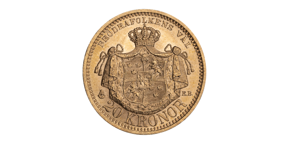 20 kronor Oscar II 1901 revers
