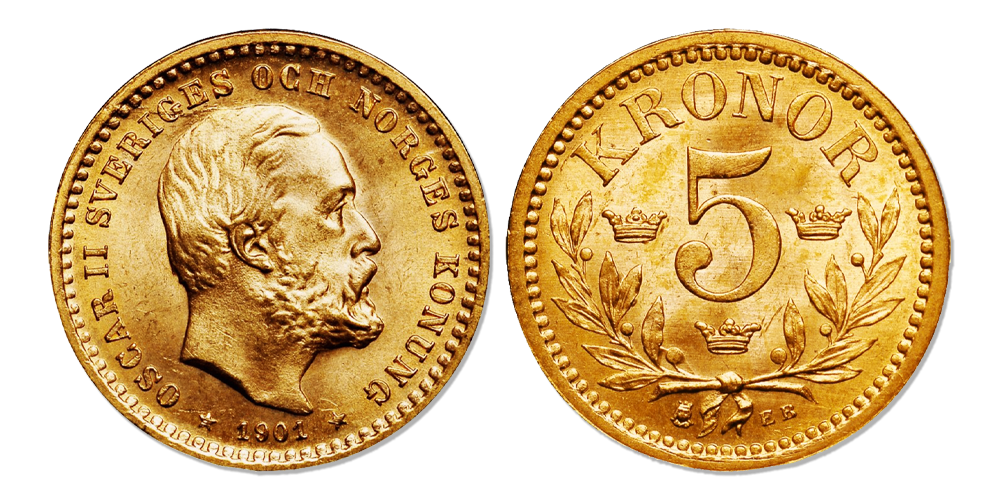 Unionstidens siste 5-krone i gull