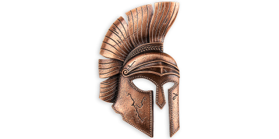 Trojansk hjelm sølvmynt - preget i over 300 gram sølv! 