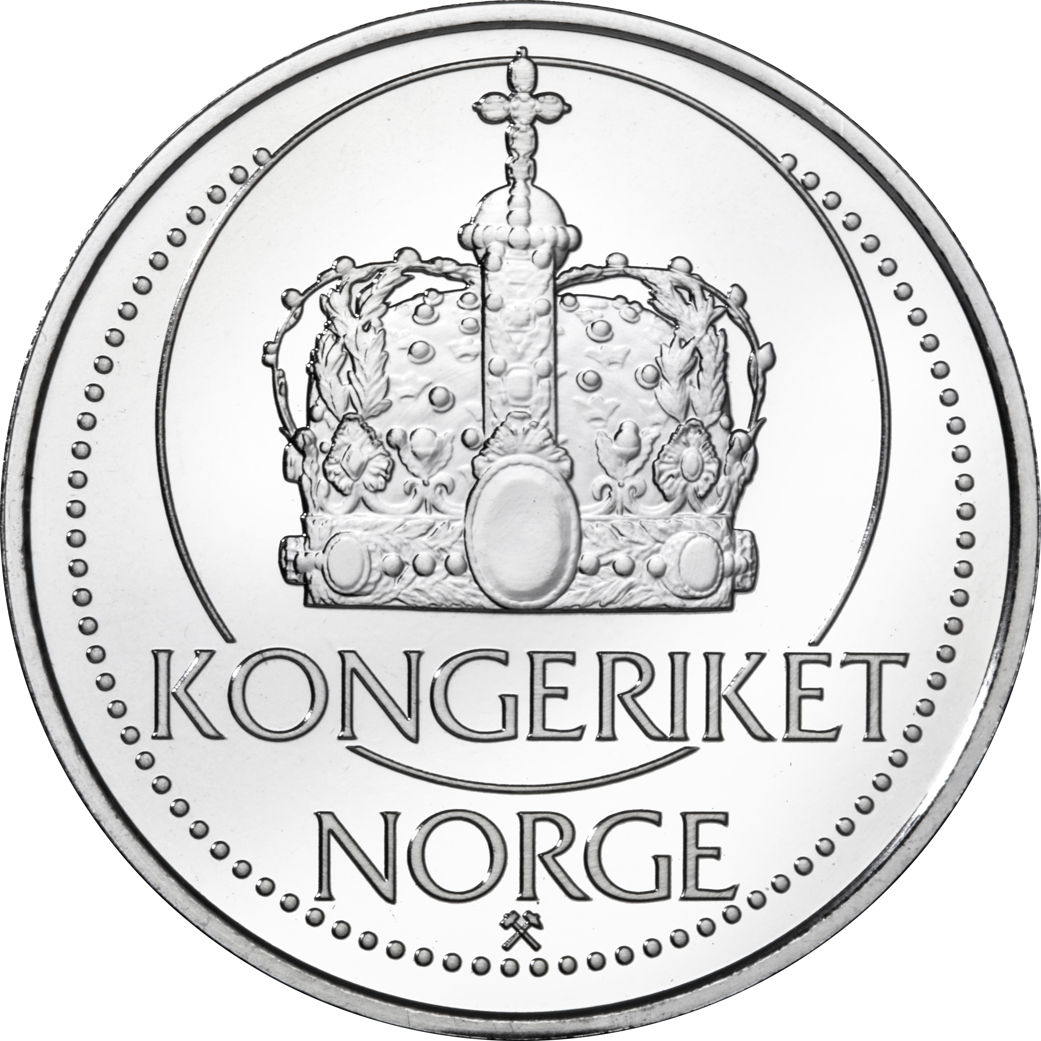 Tronskiftemedaljen Kongeriket Norge reversmotiv
