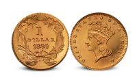 USA 1 dollar gullmynt 1880