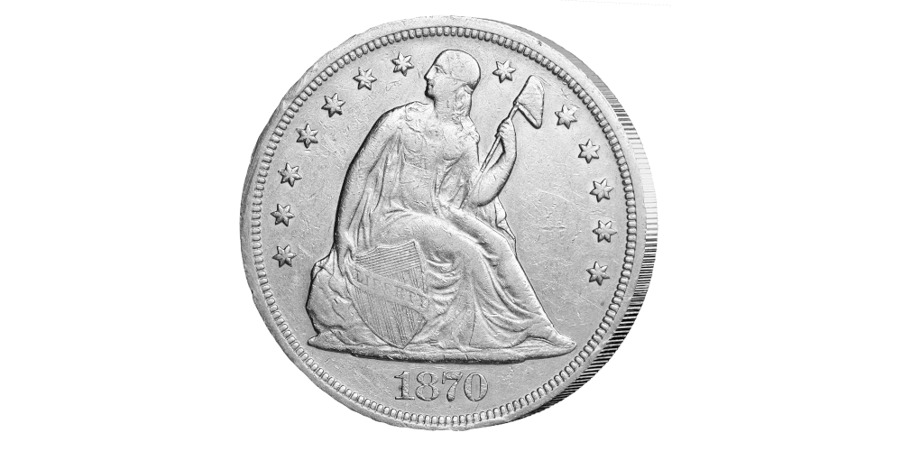 Seated Liberty 1879 advers