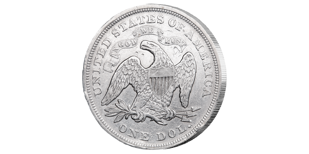   Seated Liberty 1870 revers