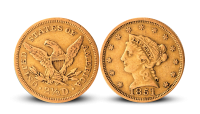 2 1/2 dollar USA gull 1851