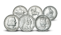 USA første minnemynter 3-myntsett sølv 1892-1900