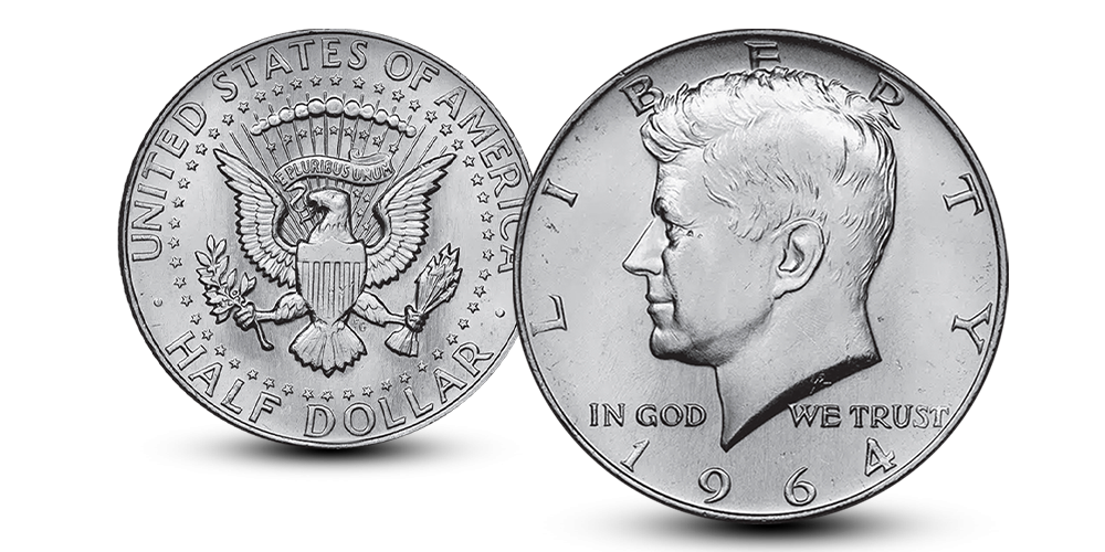 JFK – en historisk amerikansk sølvmynt i 90 % sølv. Perfekt for myntsamlere av samlemynter, gamle mynter og amerikanske sølvmynter.