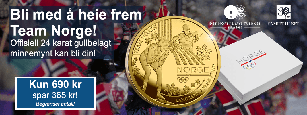 OL-samling fra Det Norske Myntverket i sammarbeid med Norges idrettsforbund