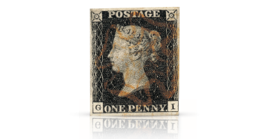 One Penny Black - Verdens første frimerke fra 1840