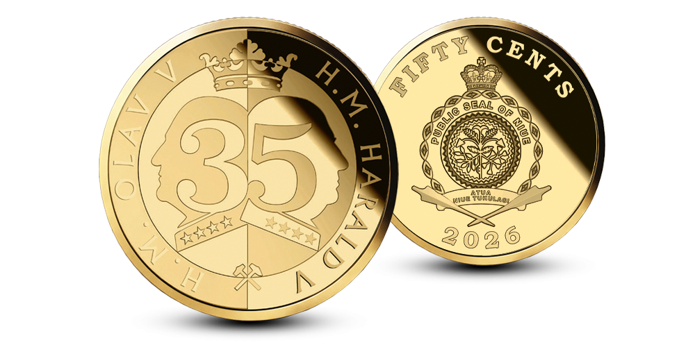 Tronskiftet 35 års jubileum fremside og bakside