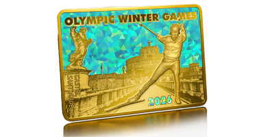 Vinter-OL 2026 Milano Cortina minnemynter i gull