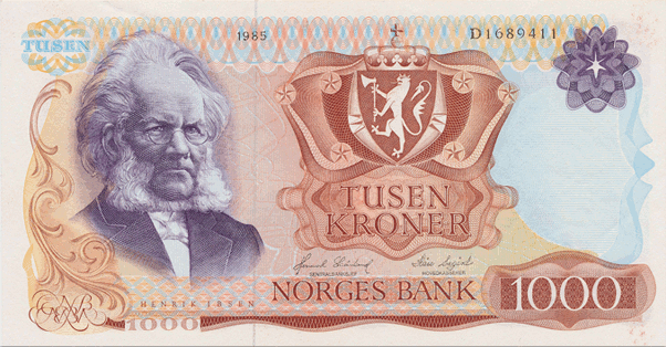 1000 kroner Ibsen Foto Samlerhuset