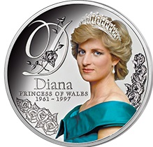 Minnemynt til folkeprinsessen Diana