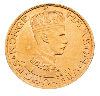 Under Haakon VII begynte Norge å prege egne mynter for første gang siden middelalderen. Det var også under ham at Norge gikk bort fra sølvmynter til mynter av billigere metall.