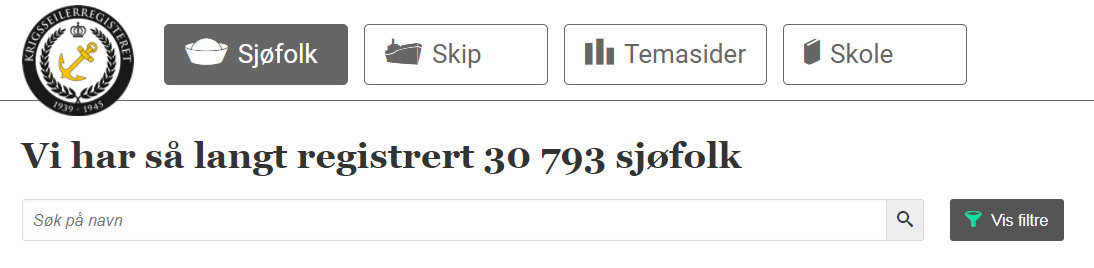 Krigsseilerregisteret får stadig flere treff, og nå er godt over 30 000 registrert